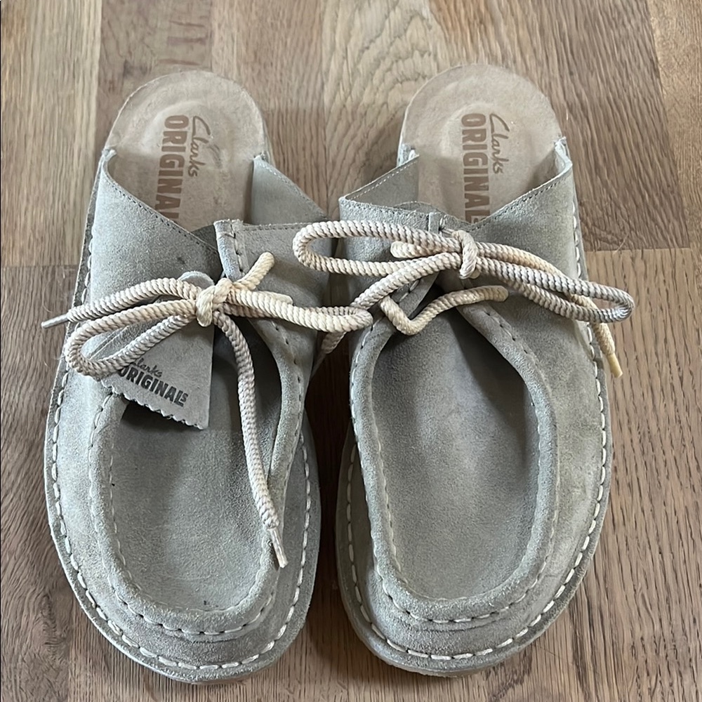 Clarks Originals Gray Suede Shoes